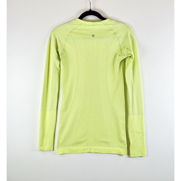 Lululemon Womens Shirt Green Swiftly Tech Long Sleeve Crew Neck Running Size 4 - Picture 3 of 10